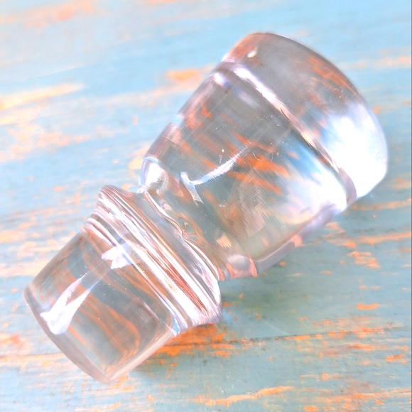 Glass Top Bottle Stopper Lid Clear Art Glass Decanter Replacement - Picture 3 of 15